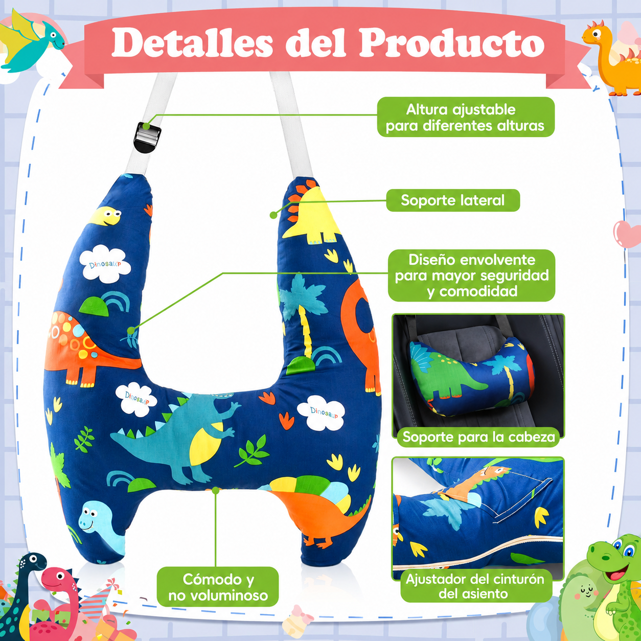 Almohada de Viaje para Niños Forma H